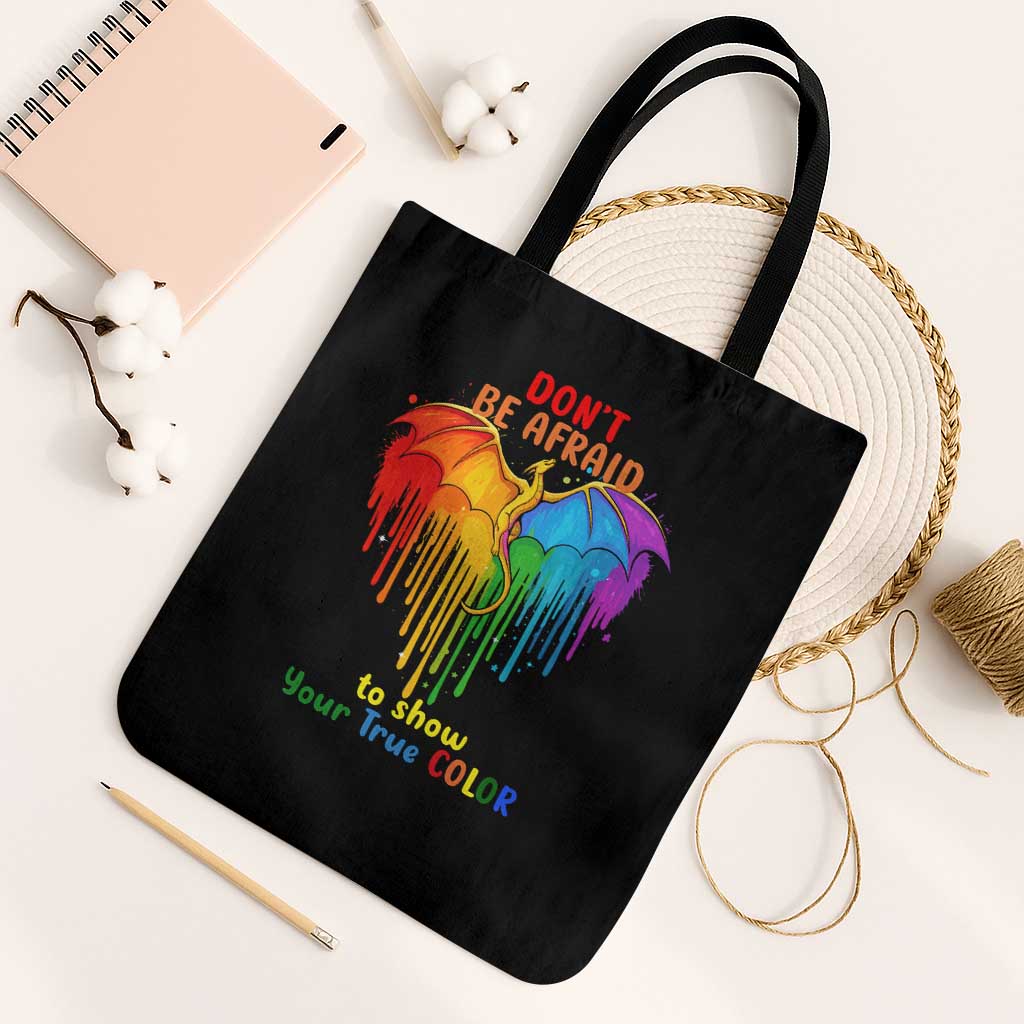 LGBT Dont Be Afraid Christmas Tote Bag Xmas Holiday Patterns - Wonder Print Shop