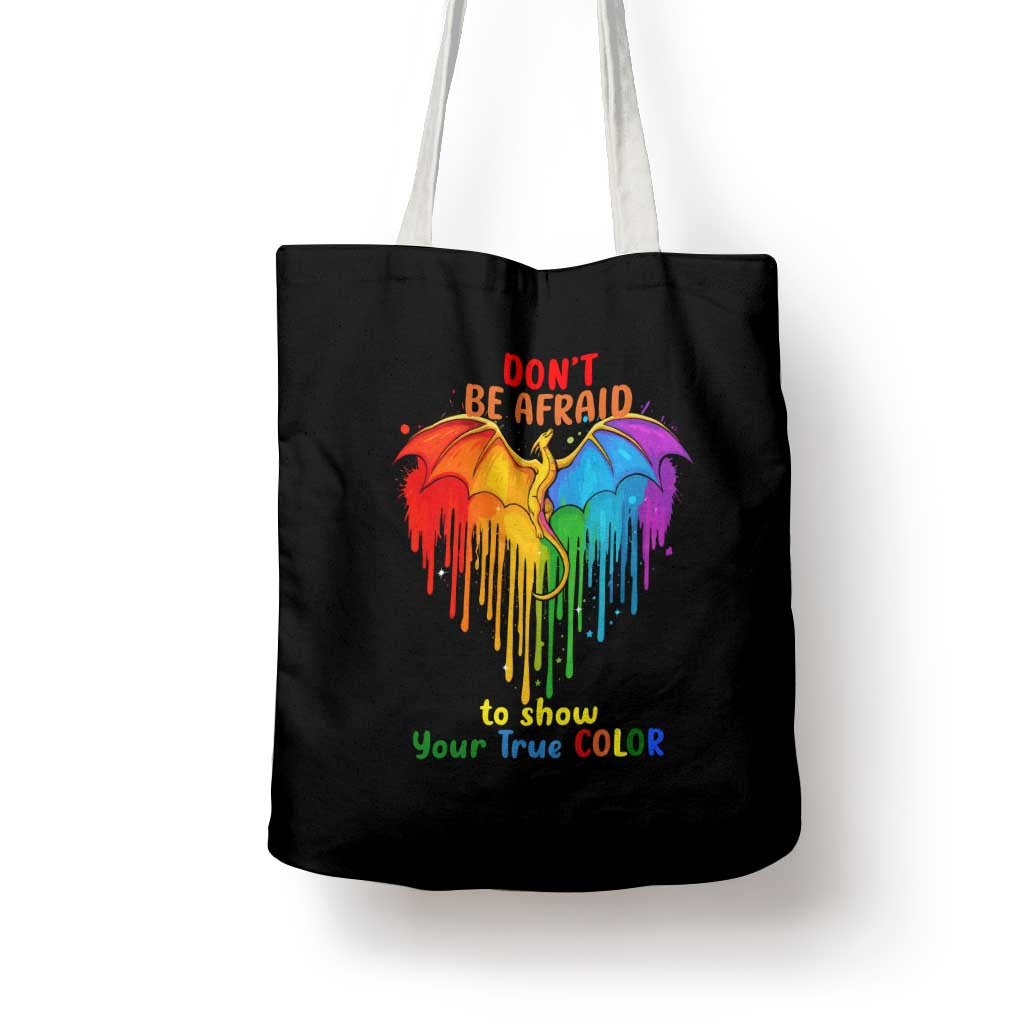 LGBT Dont Be Afraid Christmas Tote Bag Xmas Holiday Patterns - Wonder Print Shop
