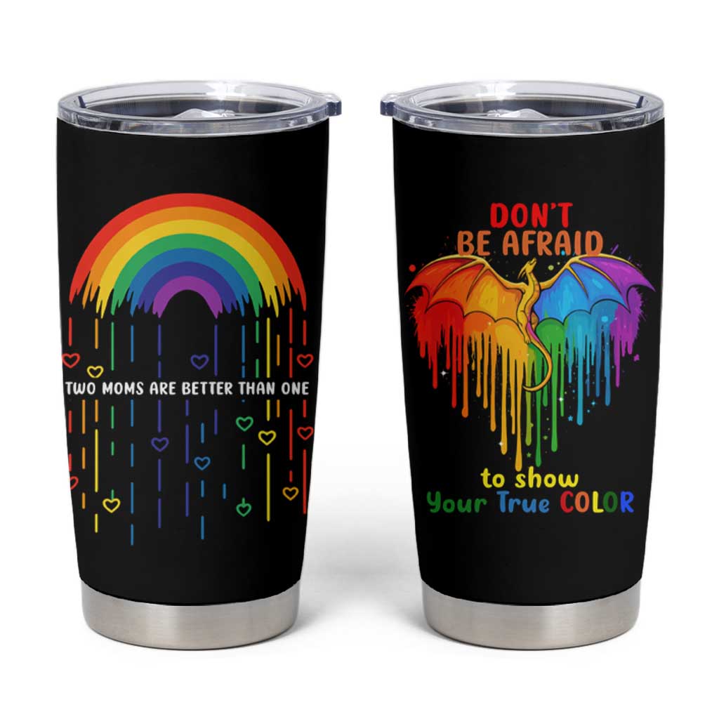 LGBT Dont Be Afraid Christmas Tumbler Cup Xmas Holiday Patterns - Wonder Print Shop
