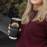 LGBT Dont Be Afraid Christmas Tumbler Cup Xmas Holiday Patterns - Wonder Print Shop