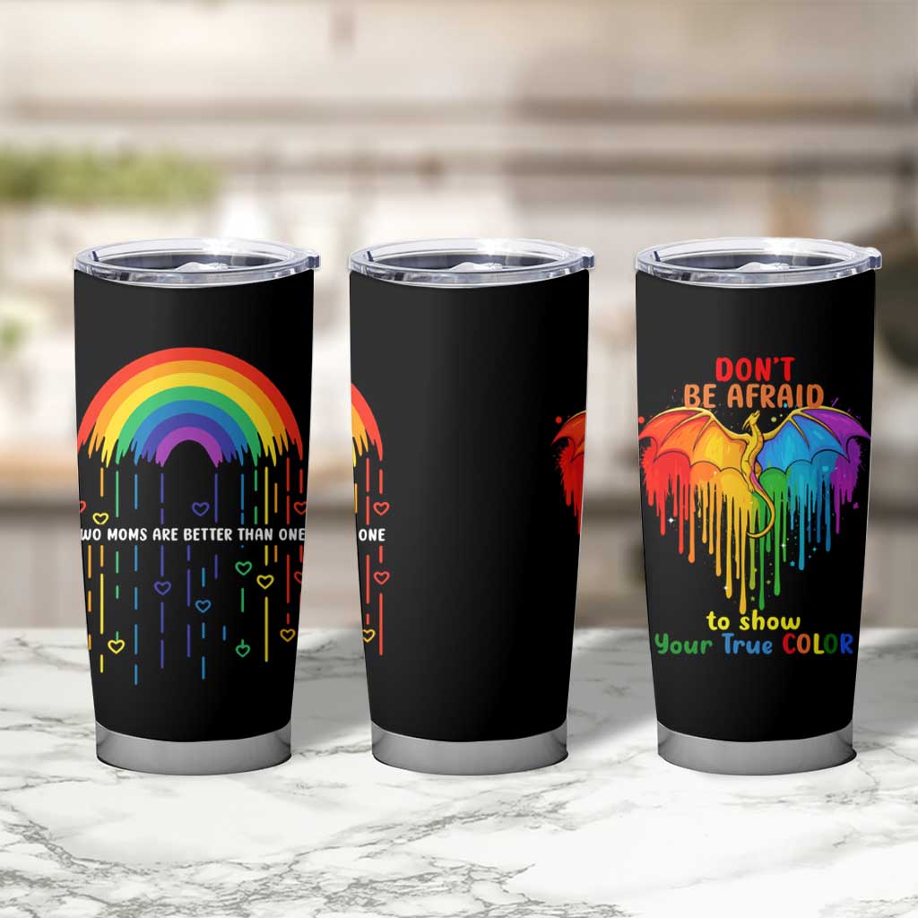 LGBT Dont Be Afraid Christmas Tumbler Cup Xmas Holiday Patterns - Wonder Print Shop