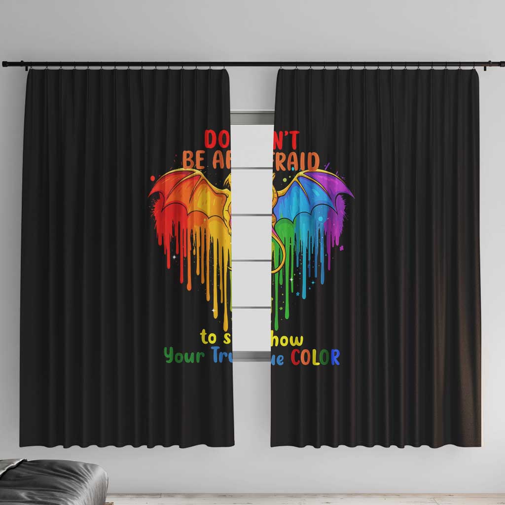 LGBT Dont Be Afraid Christmas Window Curtain Xmas Holiday Patterns - Wonder Print Shop