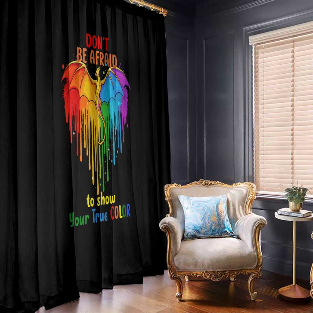 LGBT Dont Be Afraid Christmas Window Curtain Xmas Holiday Patterns - Wonder Print Shop