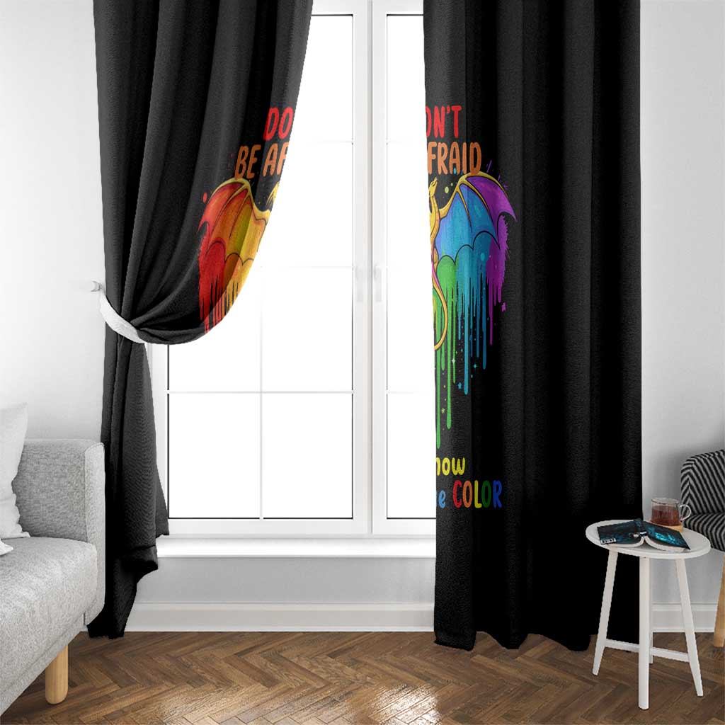 LGBT Dont Be Afraid Christmas Window Curtain Xmas Holiday Patterns - Wonder Print Shop
