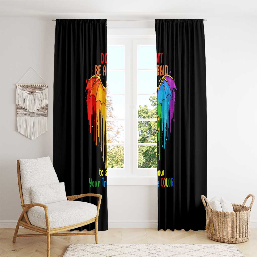 LGBT Dont Be Afraid Christmas Window Curtain Xmas Holiday Patterns - Wonder Print Shop