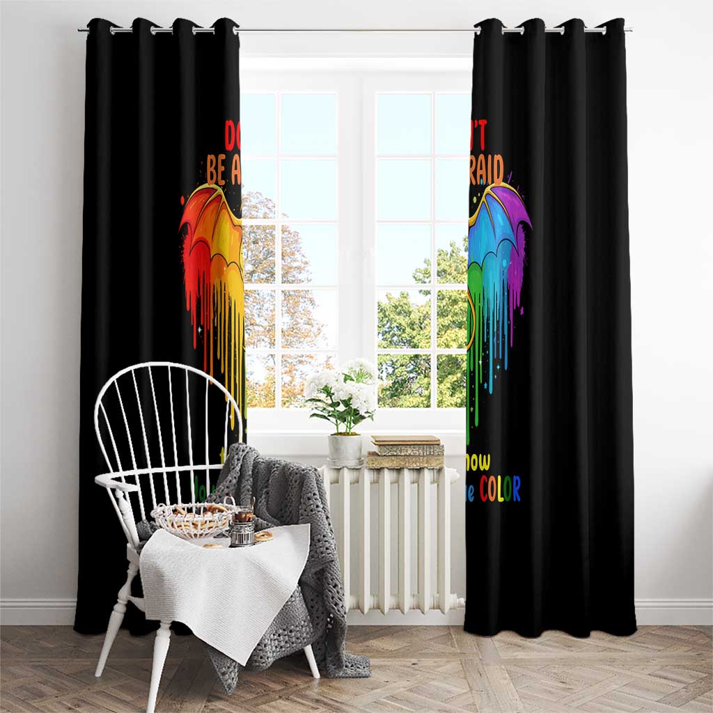LGBT Dont Be Afraid Christmas Window Curtain Xmas Holiday Patterns - Wonder Print Shop