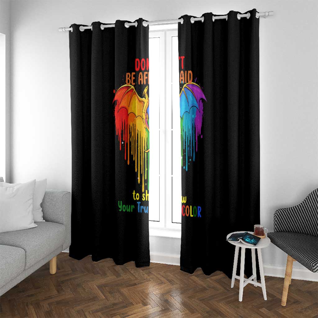 LGBT Dont Be Afraid Christmas Window Curtain Xmas Holiday Patterns - Wonder Print Shop