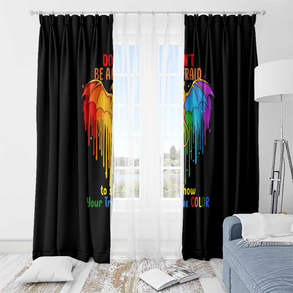 LGBT Dont Be Afraid Christmas Window Curtain Xmas Holiday Patterns - Wonder Print Shop