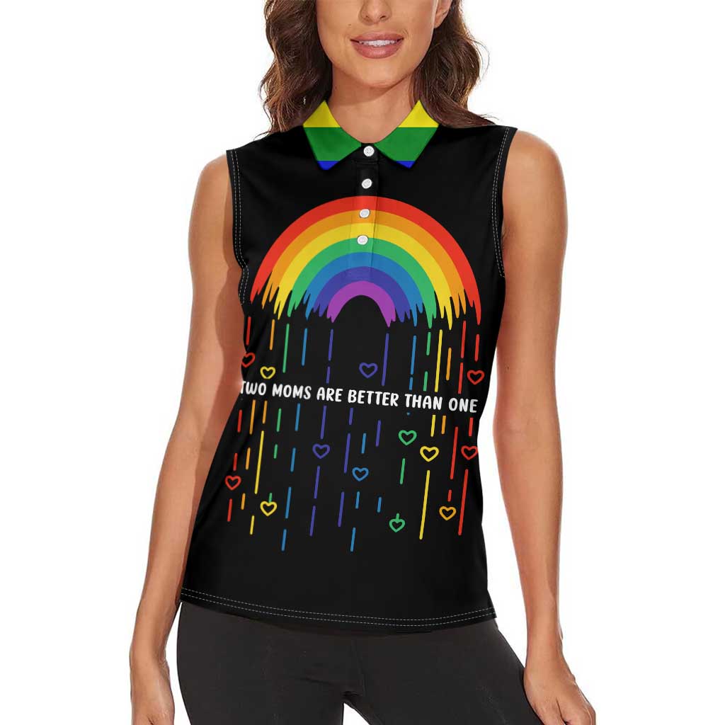 LGBT Dont Be Afraid Christmas Women Sleeveless Polo Shirt Xmas Holiday Patterns - Wonder Print Shop