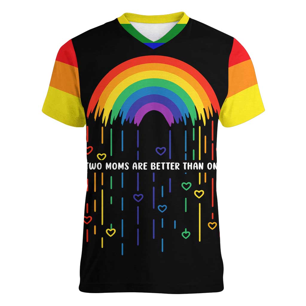 LGBT Dont Be Afraid Christmas Women V-Neck T-Shirt Xmas Holiday Patterns - Wonder Print Shop