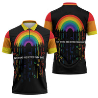 LGBT Dont Be Afraid Christmas Zipper Polo Shirt Xmas Holiday Patterns - Wonder Print Shop