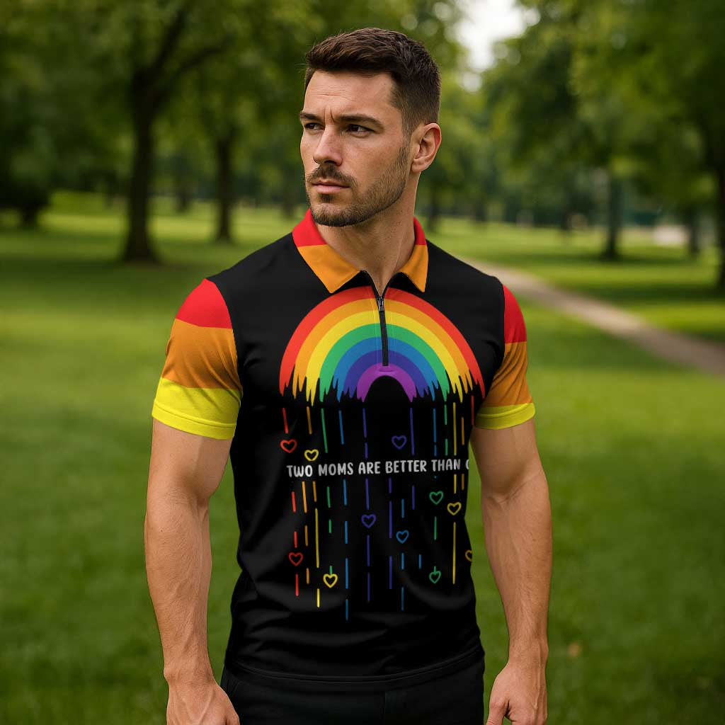 LGBT Dont Be Afraid Christmas Zipper Polo Shirt Xmas Holiday Patterns - Wonder Print Shop