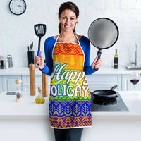 LGBT Gay Pride Happy Holigays Christmas Apron Xmas Holiday Patterns - Wonder Print Shop