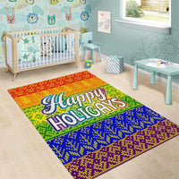 LGBT Gay Pride Happy Holigays Christmas Area Rug Xmas Holiday Patterns - Wonder Print Shop