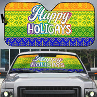 LGBT Gay Pride Happy Holigays Christmas Auto Sun Shade Xmas Holiday Patterns - Wonder Print Shop