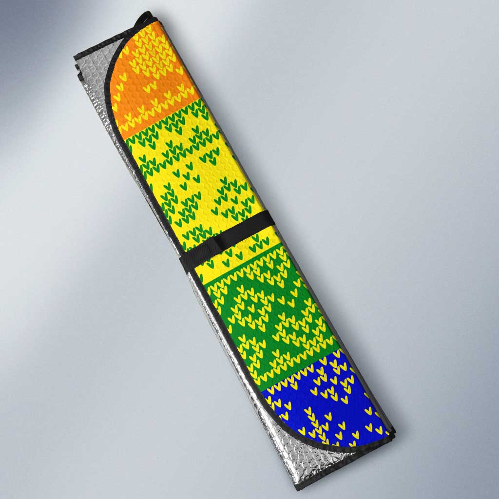 LGBT Gay Pride Happy Holigays Christmas Auto Sun Shade Xmas Holiday Patterns - Wonder Print Shop