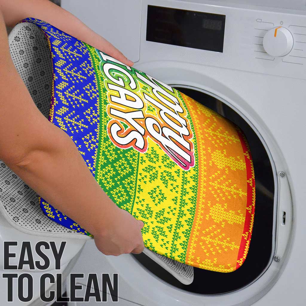 LGBT Gay Pride Happy Holigays Christmas Bathroom Set Xmas Holiday Patterns - Wonder Print Shop