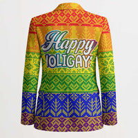 LGBT Gay Pride Happy Holigays Christmas Blazer Xmas Holiday Patterns - Wonder Print Shop