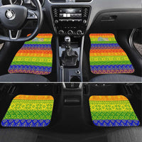 LGBT Gay Pride Happy Holigays Christmas Car Mats Xmas Holiday Patterns - Wonder Print Shop