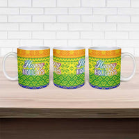 LGBT Gay Pride Happy Holigays Christmas Ceramic Mug Xmas Holiday Patterns - Wonder Print Shop