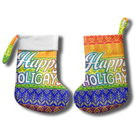 LGBT Gay Pride Happy Holigays Christmas Stocking Xmas Holiday Patterns - Wonder Print Shop
