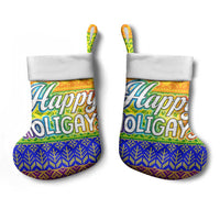 LGBT Gay Pride Happy Holigays Christmas Stocking Xmas Holiday Patterns - Wonder Print Shop
