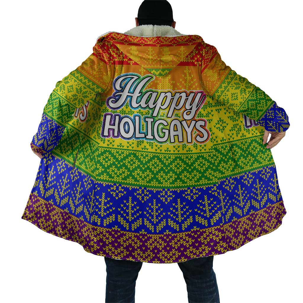 LGBT Gay Pride Happy Holigays Christmas Cloak Xmas Holiday Patterns - Wonder Print Shop