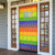 LGBT Gay Pride Happy Holigays Christmas Door Cover Xmas Holiday Patterns - Wonder Print Shop