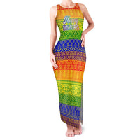 LGBT Gay Pride Happy Holigays Christmas Family Matching Tank Maxi Dress and Hawaiian Shirt Xmas Holiday Patterns - Wonder Print Shop