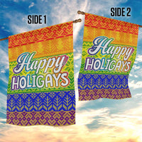 LGBT Gay Pride Happy Holigays Christmas Garden Flag Xmas Holiday Patterns - Wonder Print Shop