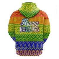 LGBT Gay Pride Happy Holigays Christmas Hoodie Xmas Holiday Patterns - Wonder Print Shop