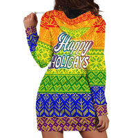 LGBT Gay Pride Happy Holigays Christmas Hoodie Dress Xmas Holiday Patterns - Wonder Print Shop