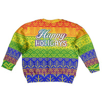 LGBT Gay Pride Happy Holigays Christmas Kid Ugly Christmas Sweater Xmas Holiday Patterns - Wonder Print Shop