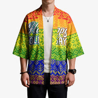 LGBT Gay Pride Happy Holigays Christmas Kimono Xmas Holiday Patterns - Wonder Print Shop