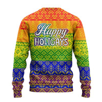 LGBT Gay Pride Happy Holigays Christmas Ugly Christmas Sweater Xmas Holiday Patterns - Wonder Print Shop