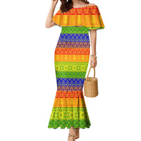 LGBT Gay Pride Happy Holigays Christmas Mermaid Dress Xmas Holiday Patterns - Wonder Print Shop