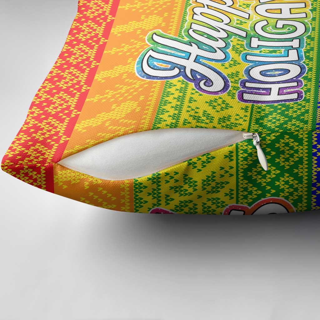 LGBT Gay Pride Happy Holigays Christmas Pillow Cover Xmas Holiday Patterns - Wonder Print Shop