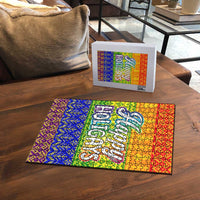 LGBT Gay Pride Happy Holigays Christmas Puzzle Xmas Holiday Patterns - Wonder Print Shop