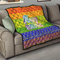 LGBT Gay Pride Happy Holigays Christmas Quilt Xmas Holiday Patterns - Wonder Print Shop