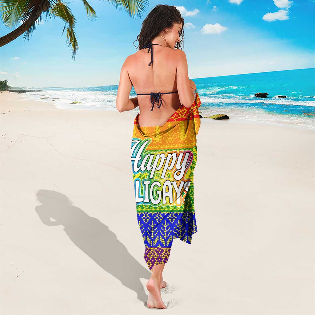 LGBT Gay Pride Happy Holigays Christmas Sarong Xmas Holiday Patterns - Wonder Print Shop