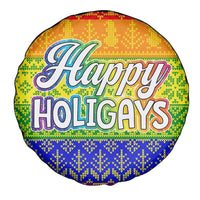 LGBT Gay Pride Happy Holigays Christmas Spare Tire Cover Xmas Holiday Patterns - Wonder Print Shop