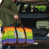 LGBT Gay Pride Happy Holigays Christmas Travel Bag Xmas Holiday Patterns - Wonder Print Shop