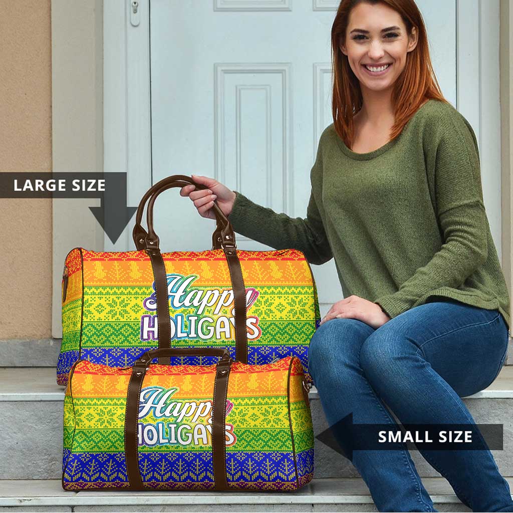 LGBT Gay Pride Happy Holigays Christmas Travel Bag Xmas Holiday Patterns - Wonder Print Shop