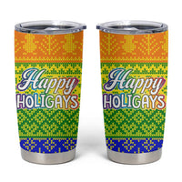 LGBT Gay Pride Happy Holigays Christmas Tumbler Cup Xmas Holiday Patterns - Wonder Print Shop