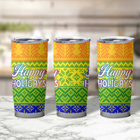 LGBT Gay Pride Happy Holigays Christmas Tumbler Cup Xmas Holiday Patterns - Wonder Print Shop