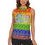 LGBT Gay Pride Happy Holigays Christmas Women Sleeveless Polo Shirt Xmas Holiday Patterns - Wonder Print Shop