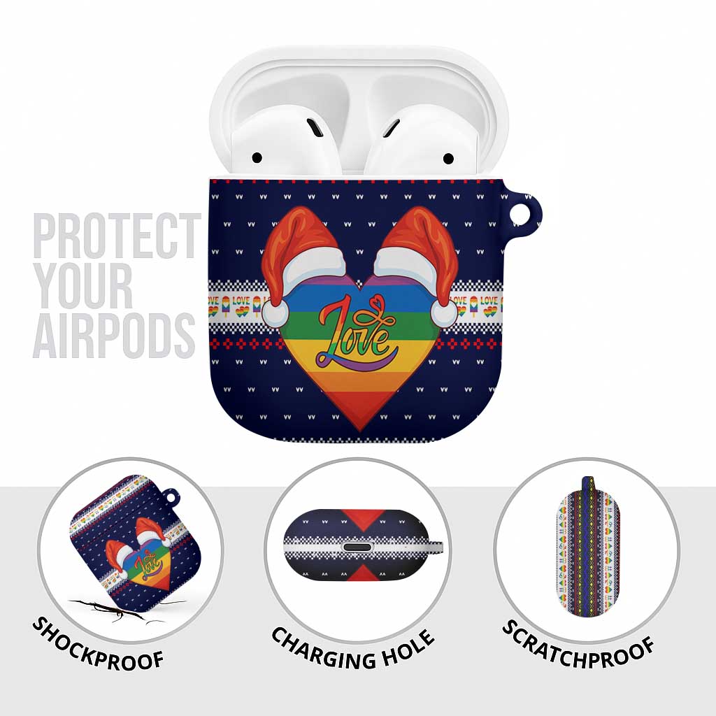 LGBT Heart Christmas Yall Christmas AirPods Case Xmas Holiday Patterns - Wonder Print Shop
