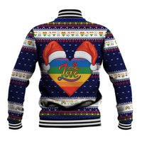 LGBT Heart Christmas Yall Christmas Baseball Jacket Xmas Holiday Patterns - Wonder Print Shop