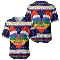 LGBT Heart Christmas Yall Christmas Baseball Jersey Xmas Holiday Patterns - Wonder Print Shop