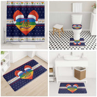 LGBT Heart Christmas Yall Christmas Bathroom Set Xmas Holiday Patterns - Wonder Print Shop